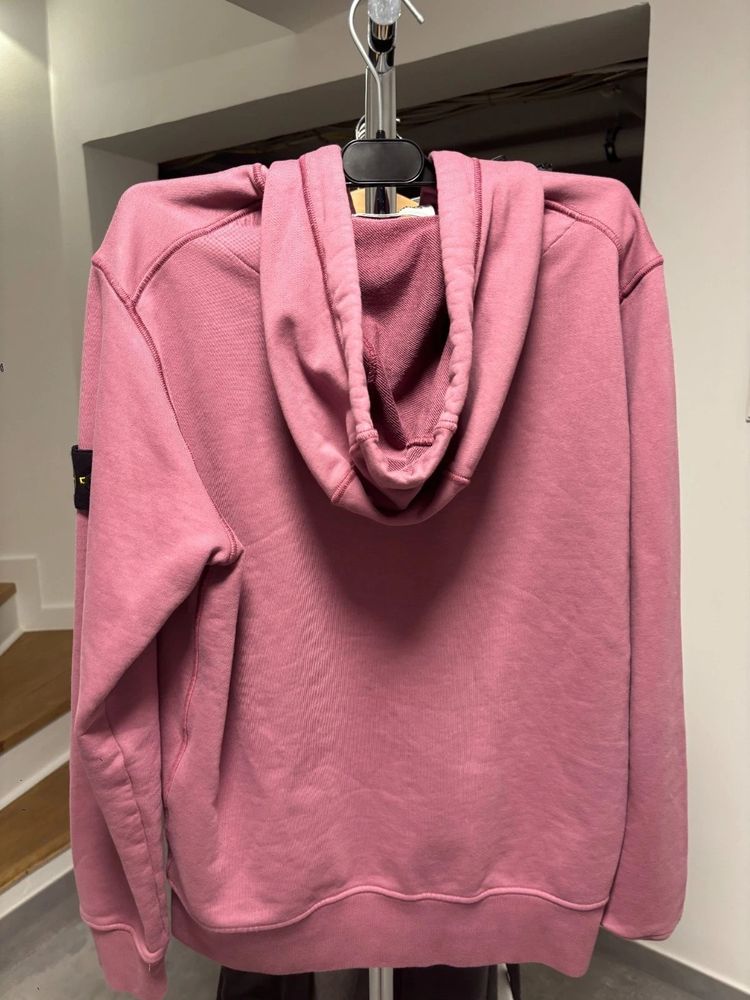 Stone Island Pink Zip-Up Hoodie 4